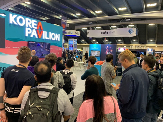 한국콘텐츠진흥원은 지난 20~22일(현지시간) 미국 샌프란시스코 모스콘 센터에서 열린 '게임 개발자 콘퍼런스(GDC) 2019'에서 한국공동관을 운영했다. 한콘진 제공